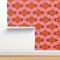 Pink Retro Orange Circles Geometric Abstract Square 60S Mid Century Modern Large Scale Custom Removable Wallpaper by Spoonflower Peel & Stick Wallpaper 2FT Wide